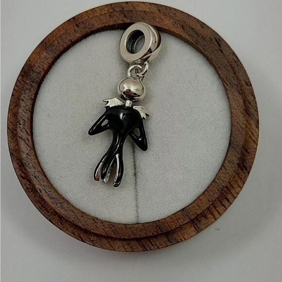 925 Sterling Silver Jack Skellington Dangle Charm - Picture 7 of 8